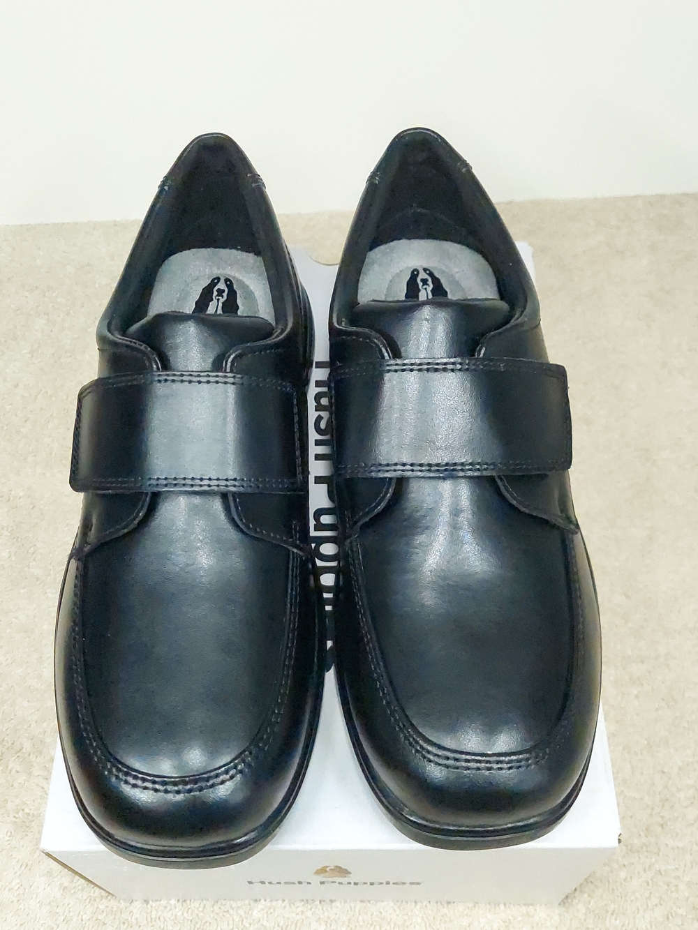 Hush Puppies Boys Black Leather Slip-On Formal Dress School Shoes Size 3.5 NWT - Picture 5 of 13